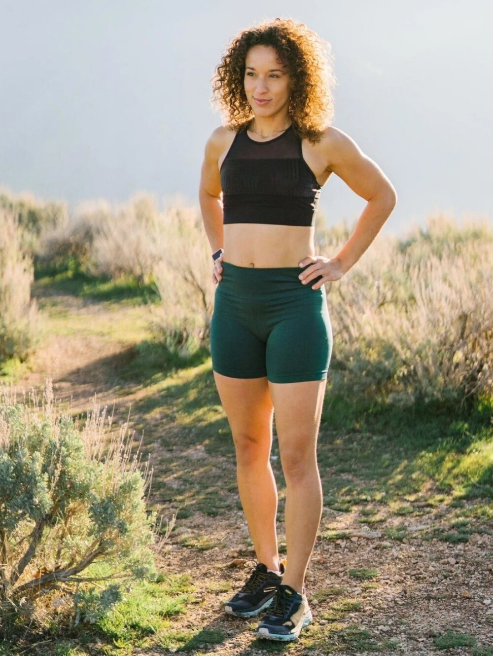NWOT ZYIA Deep Green Forest High-Rise Seamless Hustle Bike Shorts